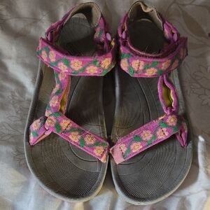 Teva Hurricane Pink Floral Strap Sandals